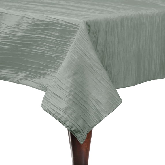 Ultimate Textile (2 Pack) Crinkle Taffeta - Delano 50 x 120-Inch Rectangular Tablecloth - for Party, Wedding, Home Dining, Hotel and Catering use, Platinum Dark Grey
