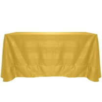 Ultimate Textile (2 Pack) Damask Kenya 108 x 108-Inch Square Tablecloth - Home Dining Collection - Snakeskin Jacquard Design, Flax Gold