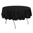 thumbnail image 1 of Ultimate Textile (2 Pack) Damask Melrose 60-Inch Round Tablecloth - Home Dining Collection - Floral Leaf Scroll Jacquard Design, Black, 1 of 3