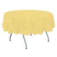 thumbnail image 1 of Ultimate Textile (2 Pack) Damask Melrose 60-Inch Round Tablecloth - Home Dining Collection - Floral Leaf Scroll Jacquard Design, Gold, 1 of 3