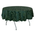 thumbnail image 1 of Ultimate Textile (2 Pack) Damask Melrose 60-Inch Round Tablecloth - Home Dining Collection - Floral Leaf Scroll Jacquard Design, Hunter Green, 1 of 3