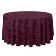 thumbnail image 1 of Ultimate Textile (2 Pack) Damask Melrose 90-Inch Round Tablecloth - Home Dining Collection - Floral Leaf Scroll Jacquard Design, Burgundy, 1 of 3