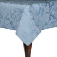 thumbnail image 1 of Ultimate Textile (2 Pack) Damask Miranda 52 x 70-Inch Oval Tablecloth - Home Dining Collection - Floral Leaf Two-tone Jacquard Design, Slate Blue, 1 of 3