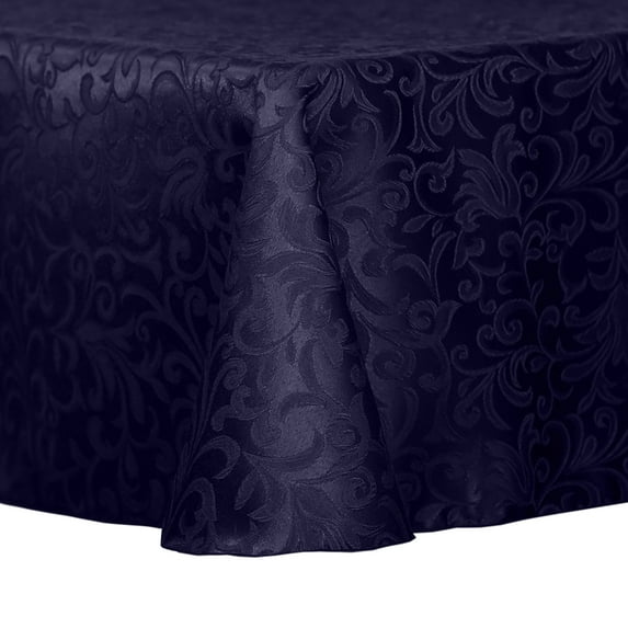 Ultimate Textile (2 Pack) Damask Somerset 60 x 120-Inch Oval Tablecloth - Home Dining Collection - Scroll Jacquard Design, Plum Purple
