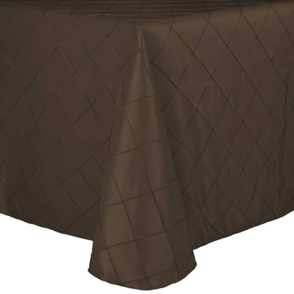 Ultimate Textile (2 Pack) Embroidered Pintuck Taffeta 108 x 108-Inch Square Tablecloth with Rounded Corners Burnt Gold