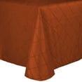 thumbnail image 1 of Ultimate Textile (2 Pack) Embroidered Pintuck Taffeta 60 x 120-Inch Oval Tablecloth Persimmon Burnt Orange, 1 of 2