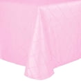 thumbnail image 1 of Ultimate Textile (2 Pack) Embroidered Pintuck Taffeta 72 x 120-Inch Oval Tablecloth Bubble Gum Pink, 1 of 2