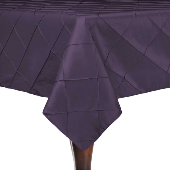 Ultimate Textile (2 Pack) Embroidered Pintuck Taffeta 72 x 120-Inch Rectangle Tablecloth Lavender Wisteria