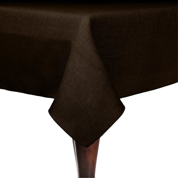 Ultimate Textile (2 Pack) Faux Burlap - Havana 72 x 108-Inch Rectangular Tablecloth - Basket Weave, Chocolate Brown