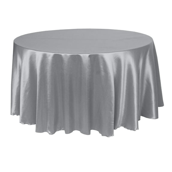 Ultimate Textile (2 Pack) Herringbone - Fandango 108-Inch Round Tablecloth, Silver Grey