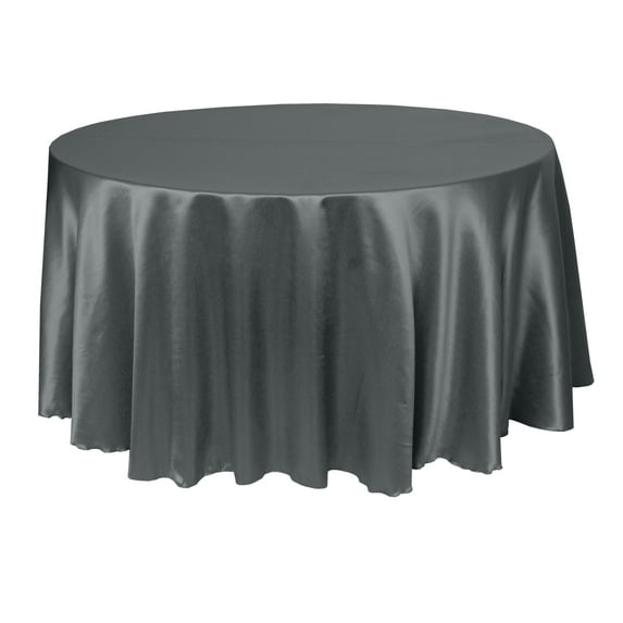 Ultimate Textile (2 Pack) Herringbone - Fandango 126-Inch Round Tablecloth, Charcoal Grey