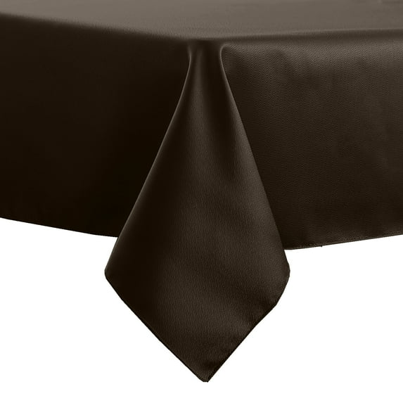 Ultimate Textile (2 Pack) Herringbone - Fandango 60 x 108-Inch Rectangular Tablecloth, Chocolate Brown