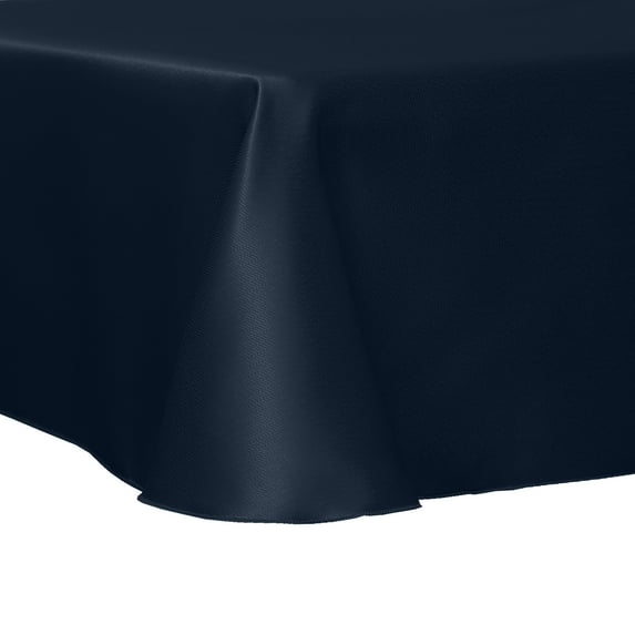 Ultimate Textile (2 Pack) Herringbone - Fandango 60 x 120-Inch Oval Tablecloth, Navy Blue