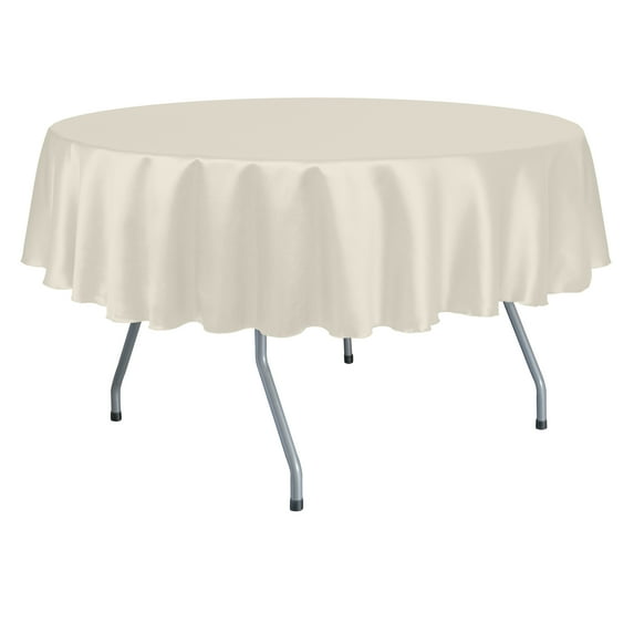 Ultimate Textile (2 Pack) Herringbone - Fandango 72-Inch Round Tablecloth, Ivory Cream