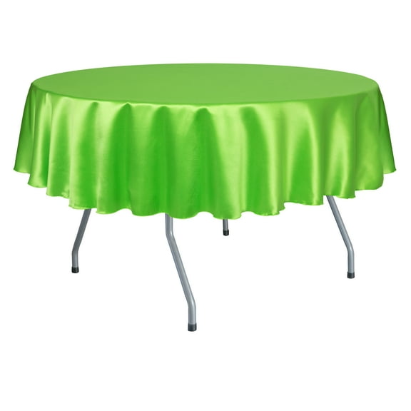 Ultimate Textile (2 Pack) Herringbone - Fandango 84-Inch Round Tablecloth, Lime Green