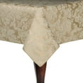 thumbnail image 1 of Ultimate Textile (2 Pack) Miranda 108 x 108-Inch Square Damask Tablecloth - Jacquard Weave, Champagne Ivory Cream, 1 of 3