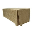 thumbnail image 1 of Ultimate Textile (2 Pack) Miranda 6 ft. Damask Fitted Tablecloth - for 30 x 72-Inch Banquet and Folding Rectangular Tables, Dijon Gold, 1 of 2