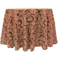 thumbnail image 1 of Ultimate Textile (2 Pack) Miranda 84-Inch Round Damask Tablecloth - Jacquard Weave, Bordeaux, 1 of 3