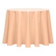 thumbnail image 1 of Ultimate Textile (2 Pack) Poly-cotton Twill 102-Inch Round Tablecloth - for Restaurant and Catering, Hotel or Home Dining use, Peach, 1 of 3