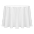 thumbnail image 1 of Ultimate Textile (2 Pack) Poly-cotton Twill 108-Inch Round Tablecloth - for Restaurant and Catering, Hotel or Home Dining use, White, 1 of 3