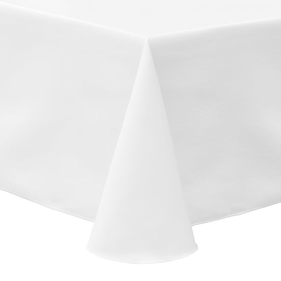 Ultimate Textile (2 Pack) Poly-cotton Twill 108 x 156-Inch Rectangular Tablecloth - for Restaurant and Catering, Hotel or Home Dining use, White