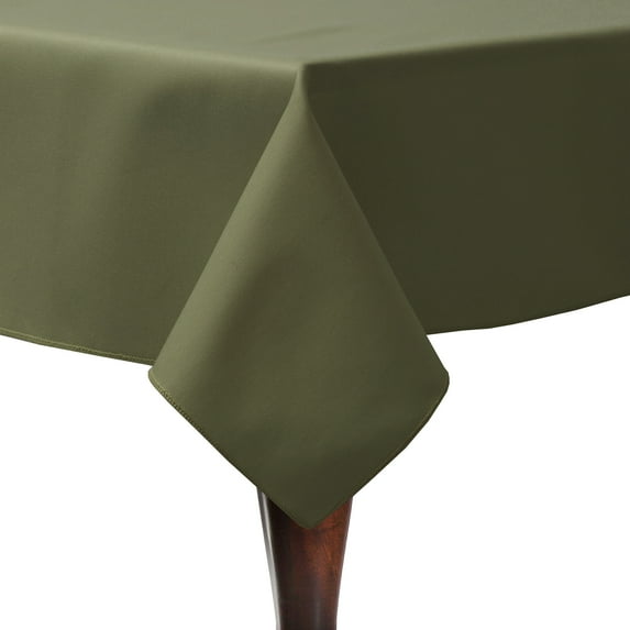 Ultimate Textile (2 Pack) Poly-cotton Twill 54 x 120-Inch Rectangular Tablecloth - for Restaurant and Catering, Hotel or Home Dining use, Olive Green