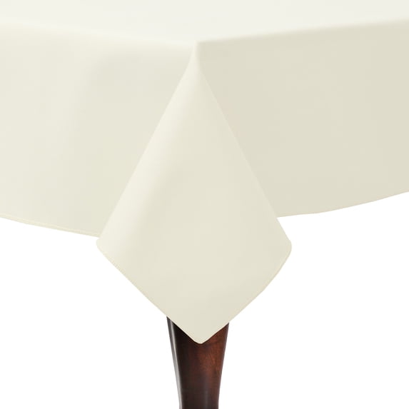 Ultimate Textile (2 Pack) Poly-cotton Twill 54 x 54-Inch Square Tablecloth - for Restaurant and Catering, Hotel or Home Dining use, Ivory Cream