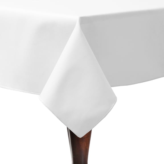 Ultimate Textile (2 Pack) Poly-cotton Twill 54 x 96-Inch Rectangular Tablecloth - for Restaurant and Catering, Hotel or Home Dining use, White