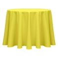 thumbnail image 1 of Ultimate Textile (2 Pack) Poly-cotton Twill 60-Inch Round Tablecloth - for Restaurant and Catering, Hotel or Home Dining use, Lemon Yellow, 1 of 3