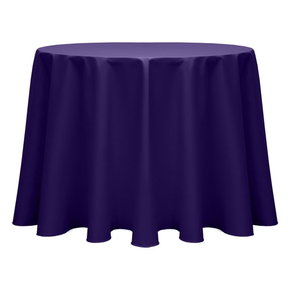 Ultimate Textile (2 Pack) Poly-cotton Twill 60-Inch Round Tablecloth - for Restaurant and Catering, Hotel or Home Dining use, Purple
