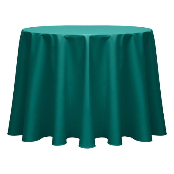 Ultimate Textile (2 Pack) Poly-cotton Twill 60-Inch Round Tablecloth - for Restaurant and Catering, Hotel or Home Dining use, Teal