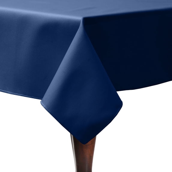 Ultimate Textile (2 Pack) Poly-cotton Twill 60 x 108-Inch Rectangular Tablecloth - for Restaurant and Catering, Hotel or Home Dining use, Navy Blue
