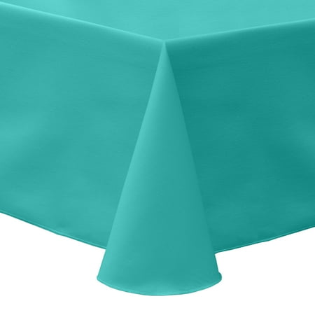 Ultimate Textile (2 Pack) Poly-cotton Twill 60 x 84-Inch Oval Tablecloth - for Home Dining Tables, Jade