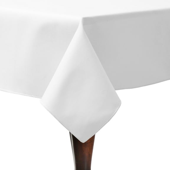 Ultimate Textile (2 Pack) Poly-cotton Twill 72 x 120-Inch Rectangular Tablecloth - for Restaurant and Catering, Hotel or Home Dining use, White