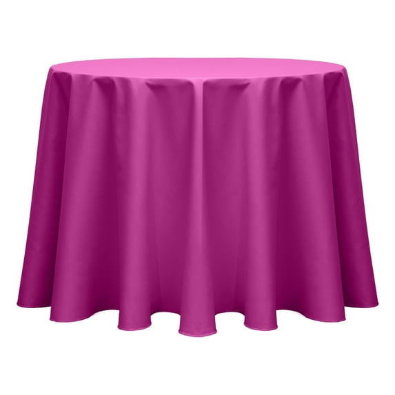 Ultimate Textile (2 Pack) Poly-cotton Twill 84-Inch Round Tablecloth - for Restaurant and Catering, Hotel or Home Dining use, Raspberry Red