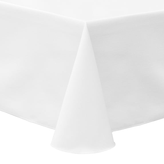 Ultimate Textile (2 Pack) Poly-cotton Twill 90 x 132-Inch Rectangular Tablecloth - for Restaurant and Catering, Hotel or Home Dining use, White