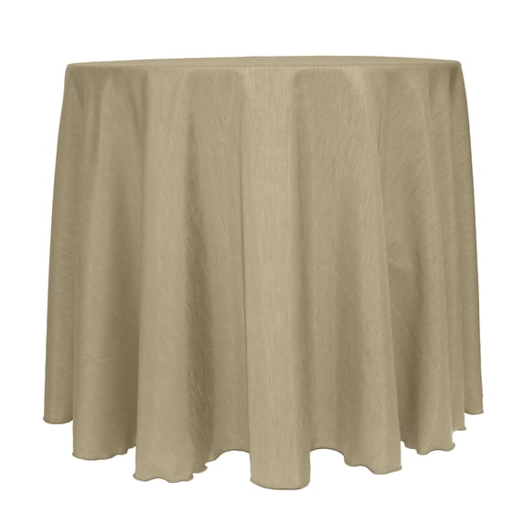 Ultimate Textile (2 Pack) Reversible Shantung Satin - Majestic 108-Inch Round Tablecloth - for Weddings, Home Parties and Special Event use, Cafe Khaki