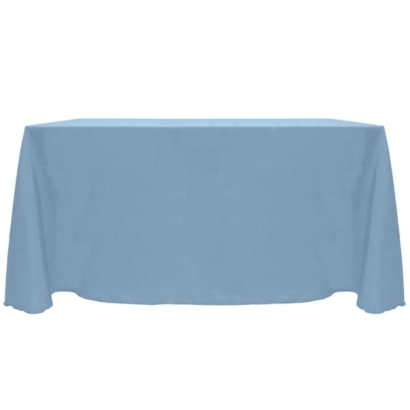 Ultimate Textile (2 Pack) Reversible Shantung Satin - Majestic 108 x 132-Inch Rectangular Tablecloth - for Weddings, Home Parties and Special Event use, Light Baby Blue