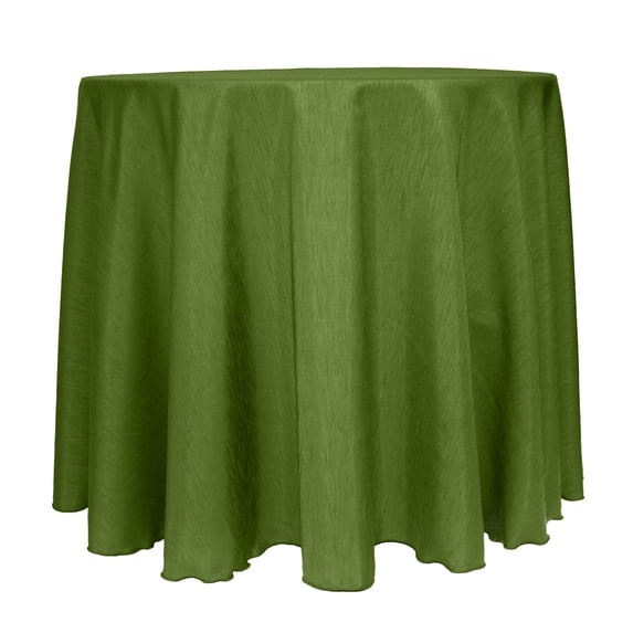 Ultimate Textile (2 Pack) Reversible Shantung Satin - Majestic 114-Inch Round Tablecloth - for Weddings, Home Parties and Special Event use, Moss Green
