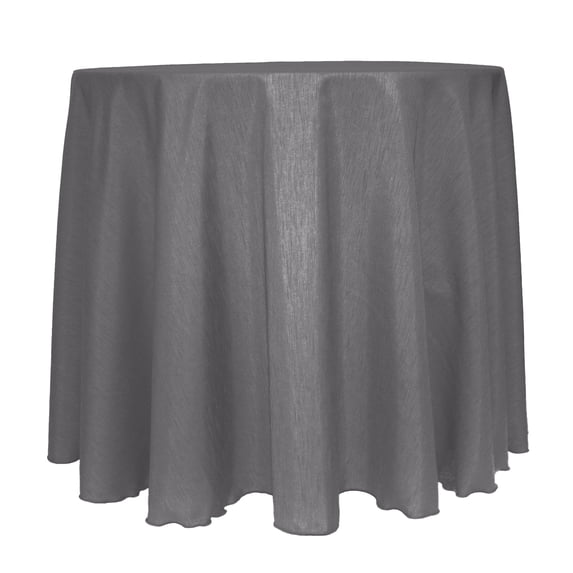 Ultimate Textile (2 Pack) Reversible Shantung Satin - Majestic 120-Inch Round Tablecloth - for Weddings, Home Parties and Special Event use, Charcoal Grey