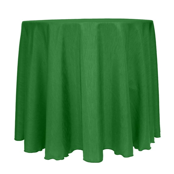 Ultimate Textile (2 Pack) Reversible Shantung Satin - Majestic 120-Inch Round Tablecloth - for Weddings, Home Parties and Special Event use, Emerald Green