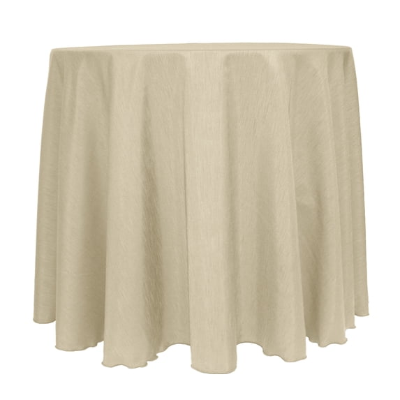 Ultimate Textile (2 Pack) Reversible Shantung Satin - Majestic 120-Inch Round Tablecloth - for Weddings, Home Parties and Special Event use, Tan Beige