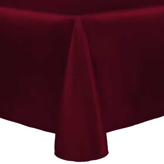 Ultimate Textile (2 Pack) Reversible Shantung Satin - Majestic 120 x 120-Inch Square Tablecloth - for Weddings, Home Parties and Special Event use, Burgundy Red