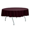 thumbnail image 1 of Ultimate Textile (2 Pack) Reversible Shantung Satin - Majestic 72-Inch Round Tablecloth - for Weddings, Home Parties and Special Event use, Burgundy Red, 1 of 4