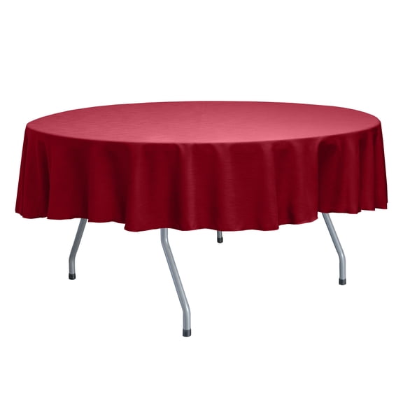 Ultimate Textile (2 Pack) Reversible Shantung Satin - Majestic 84-Inch Round Tablecloth - for Weddings, Home Parties and Special Event use, Holiday Red
