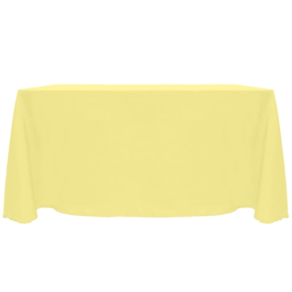 Ultimate Textile (2 Pack) Reversible Shantung Satin - Majestic 90 x 132-Inch Rectangular Tablecloth - for Weddings, Home Parties and Special Event use, Cornsilk Light Yellow