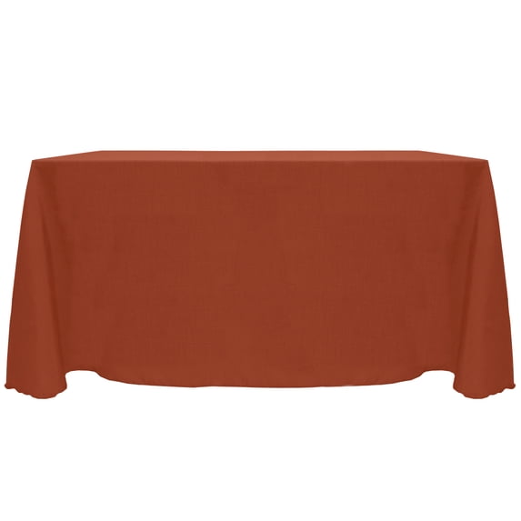 Ultimate Textile (2 Pack) Reversible Shantung Satin - Majestic 90 x 156-Inch Rectangular Tablecloth - for Weddings, Home Parties and Special Event use, Burnt Orange