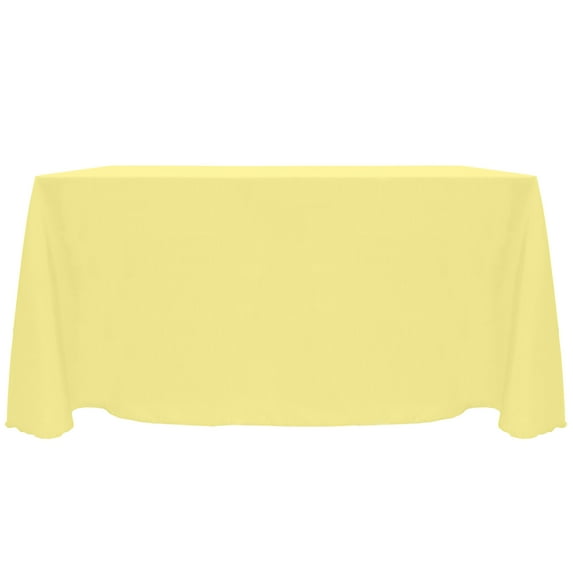 Ultimate Textile (2 Pack) Reversible Shantung Satin - Majestic 90 x 156-Inch Rectangular Tablecloth - for Weddings, Home Parties and Special Event use, Cornsilk Light Yellow