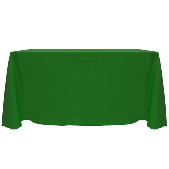 Ultimate Textile (2 Pack) Reversible Shantung Satin - Majestic 90 x 156-Inch Rectangular Tablecloth - for Weddings, Home Parties and Special Event use, Emerald Green
