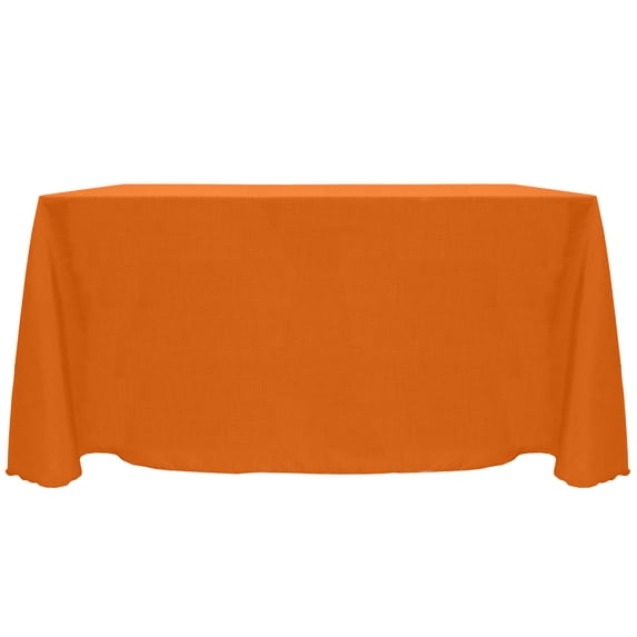 Ultimate Textile (2 Pack) Reversible Shantung Satin - Majestic 90 x 156-Inch Rectangular Tablecloth - for Weddings, Home Parties and Special Event use, Orange